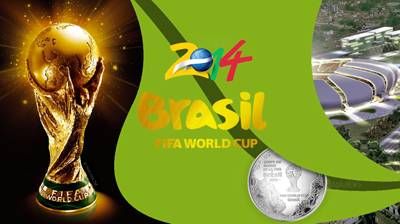 世界杯金银纪念币宣传图片