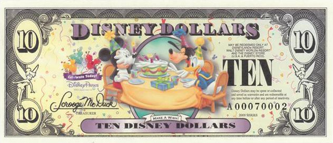 组图-六一最具收藏价值礼物 迪斯尼系列纸钞