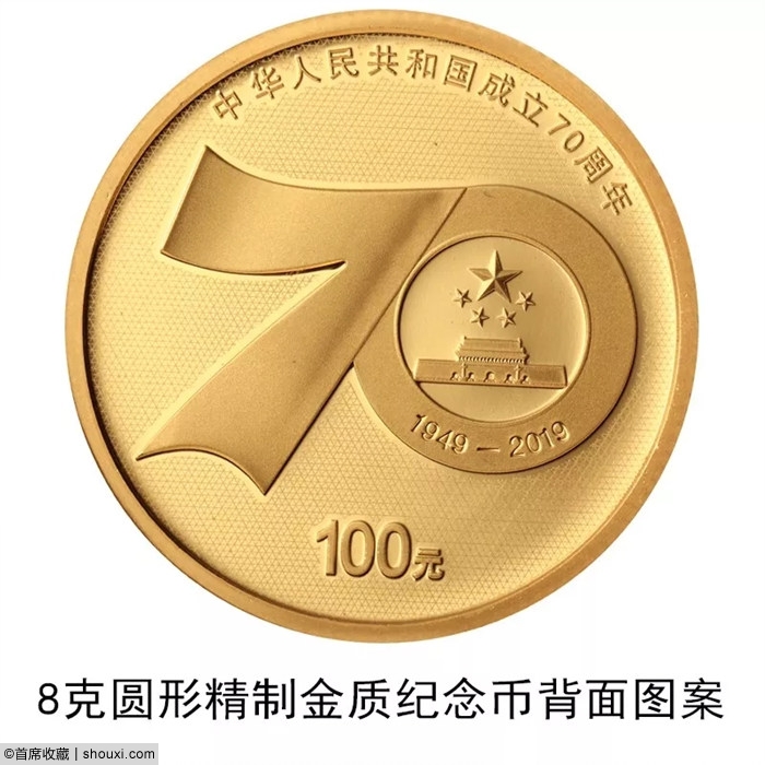 央行发行:中华人民共和国成立70周年纪念币