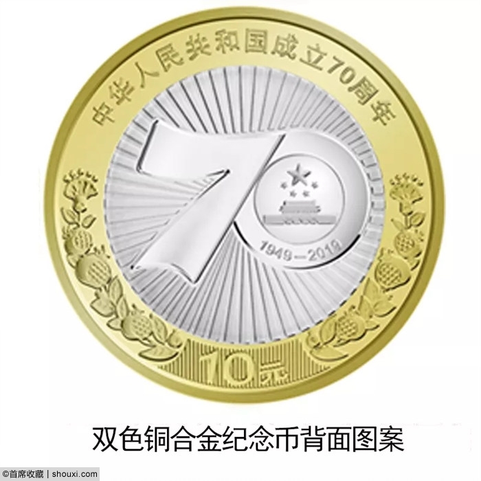 央行发行:中华人民共和国成立70周年纪念币